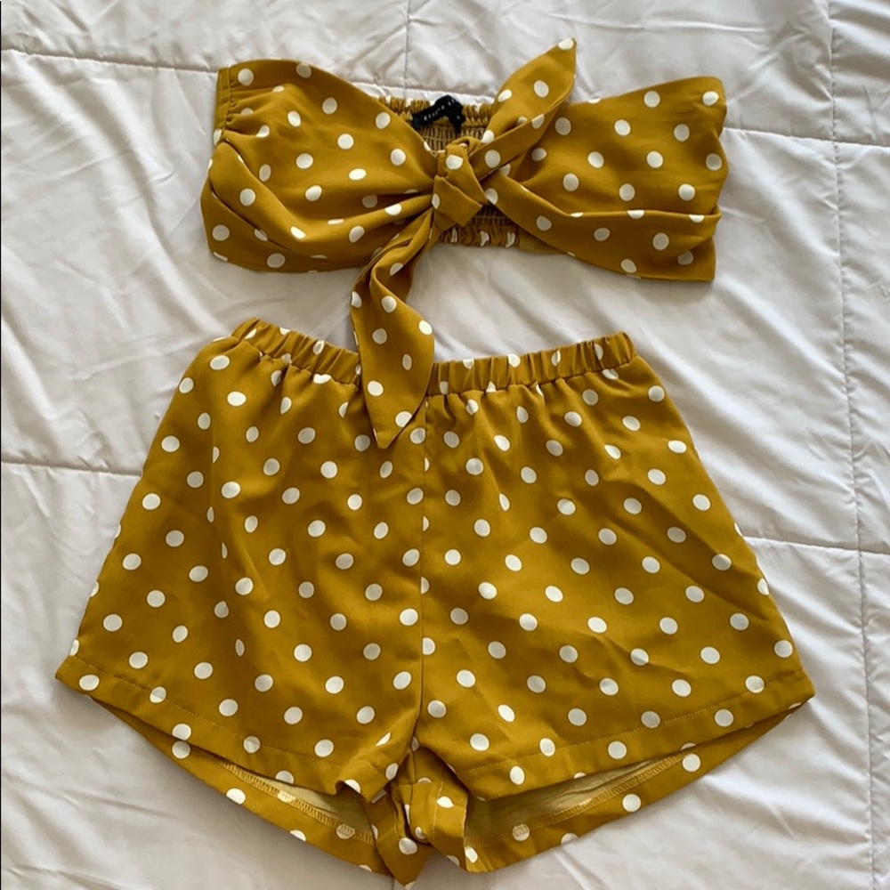 Polka dot matching set